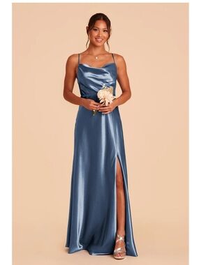 mia matte satin convertible dress Black Bridesmaid Dress Matte Satin Size Large